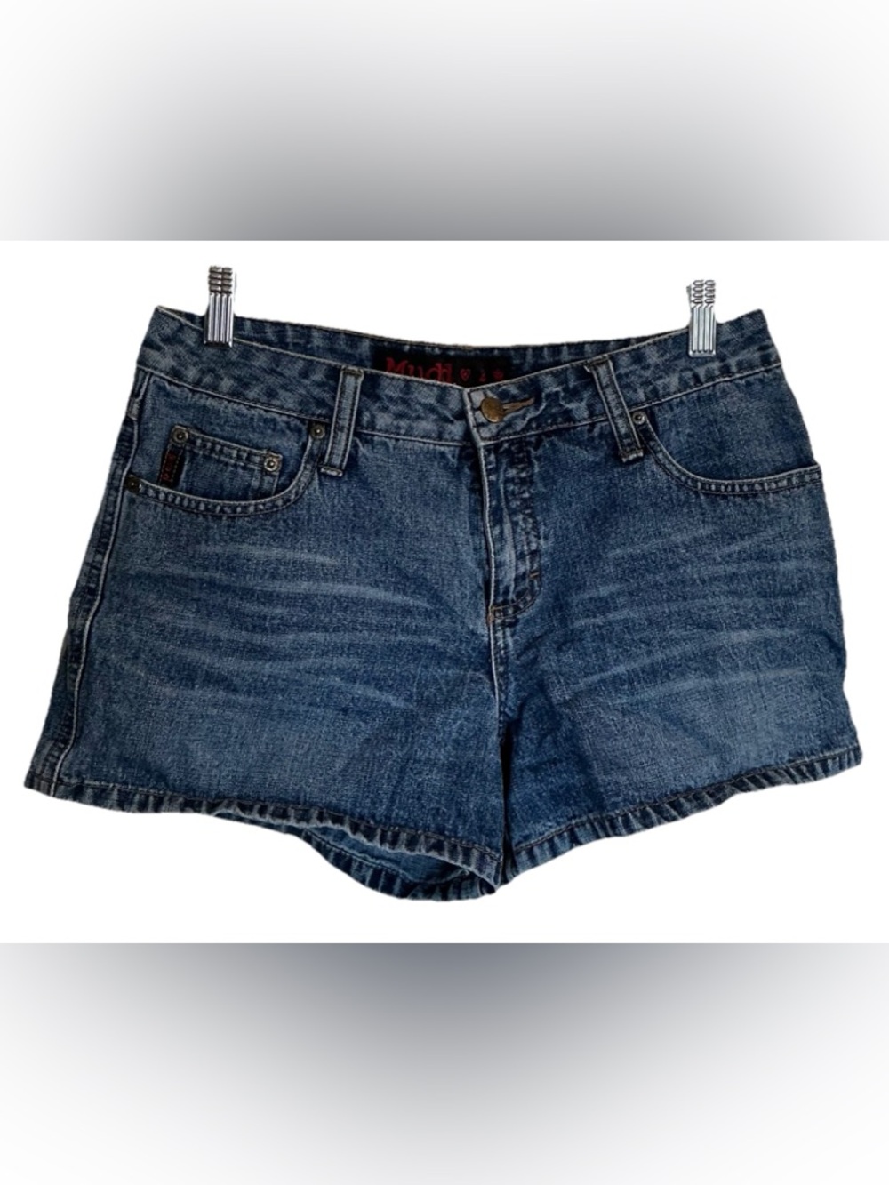 VTG MUDD Jean Shorts Hot Pants Late 90’s/Y2K Cowgirl Faded Size 7 Junior’s